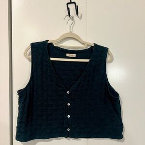 Madewell Dark Green Sleeveless Crop Top